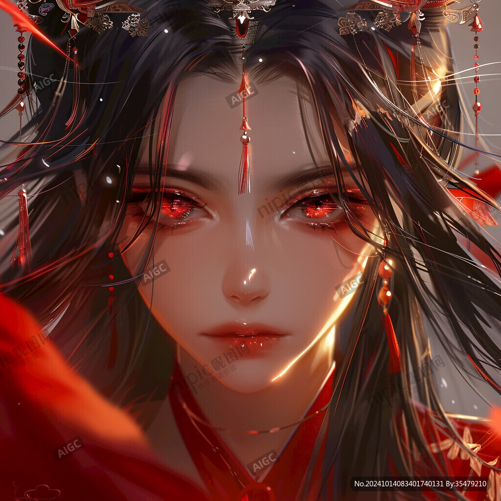 紅衣少女設計古風