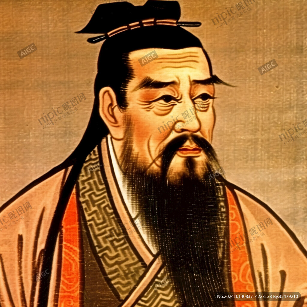 古代名人孫武掛畫