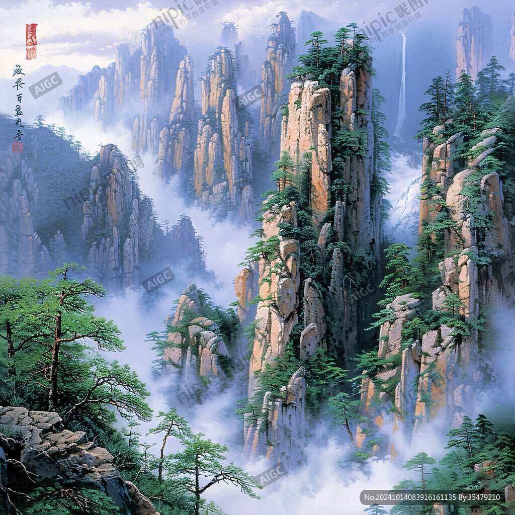 迎客松大圖