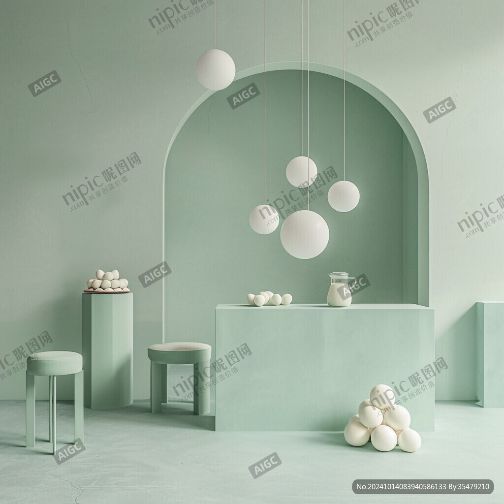 電商立體背景展臺