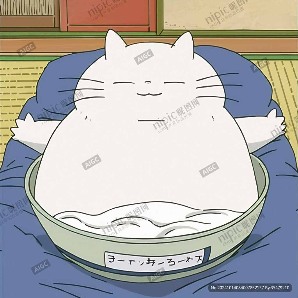 大白貓插畫