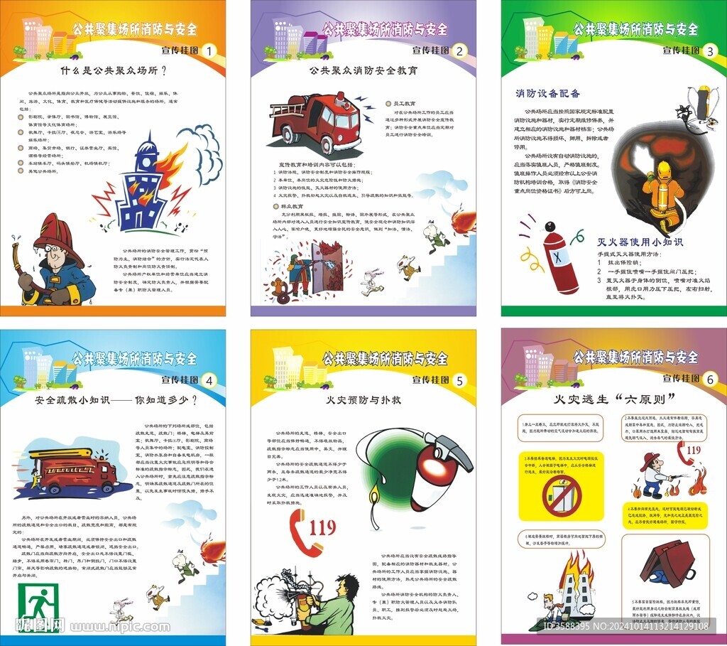 公共聚集場所消防與安全掛圖