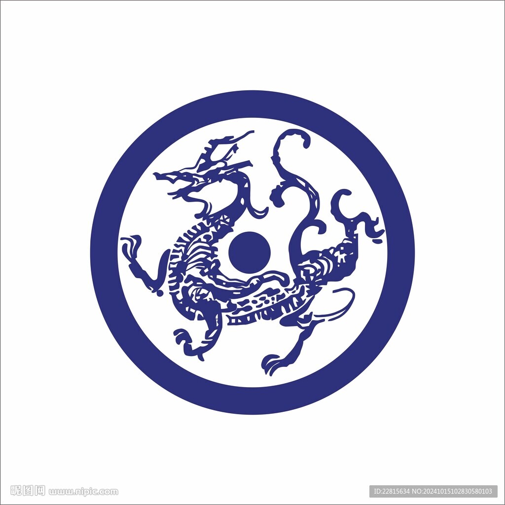 矢量青龍紋