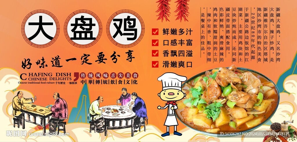 大盤雞背景墻