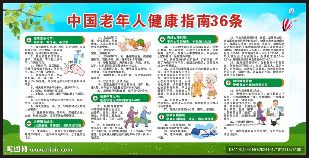 老年人健康指南36條