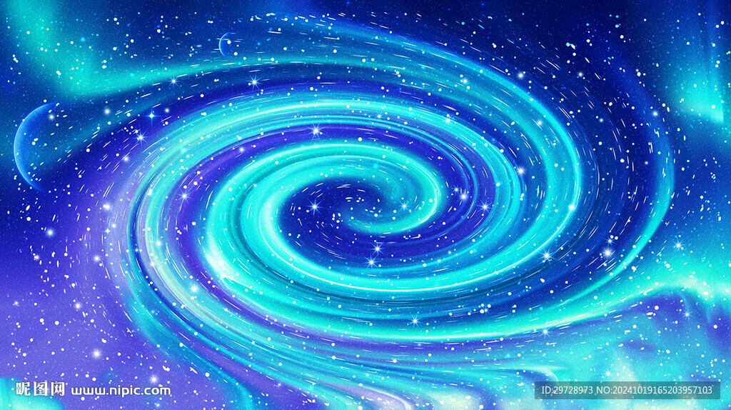 旋渦極光星空