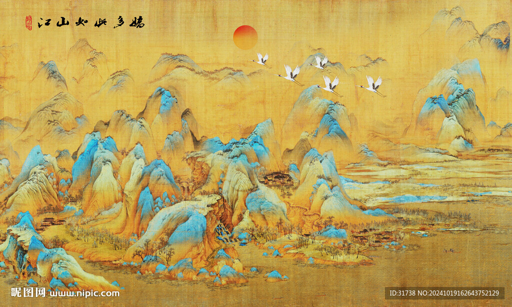 千里江山圖壁畫(huà)