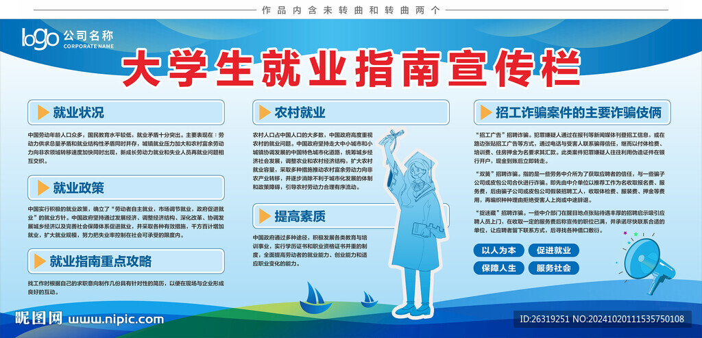 大學生就業指南宣傳欄