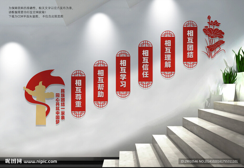 民族團結(jié)樓梯文化墻
