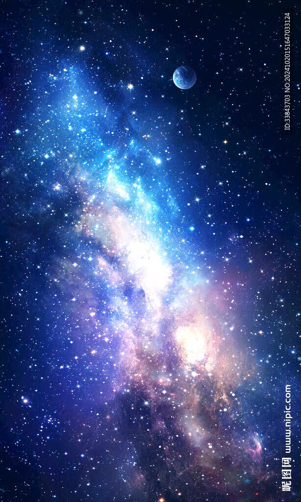 豎幅宇宙星空背景墻