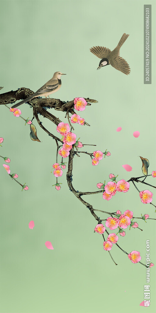 花鳥桃花