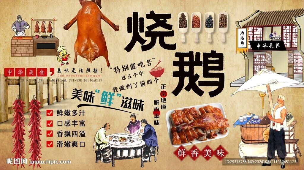 燒鵝背景墻