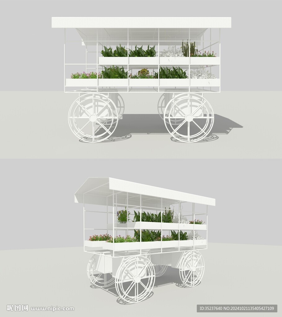 花車  手推車  模型