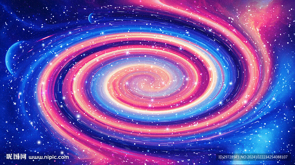 唯美星空漩渦星空素材