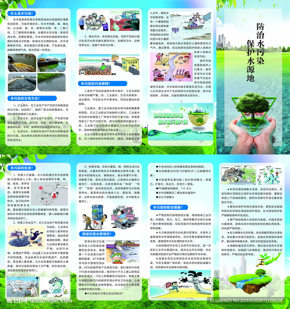 防治水污染四折頁