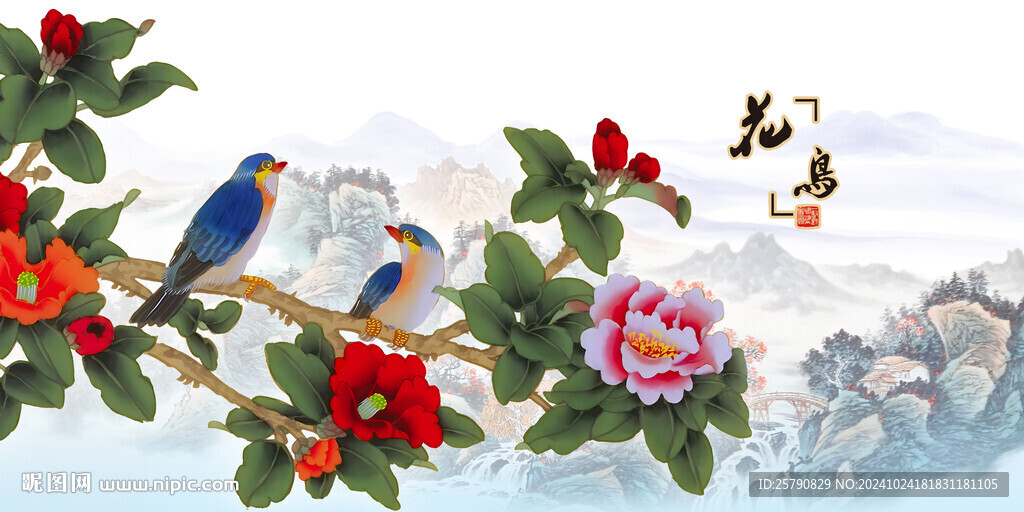 花鳥國(guó)畫花鳥
