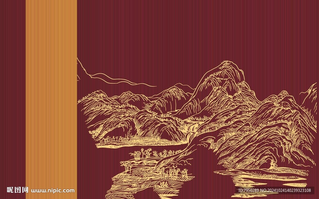 新中式背景墻 