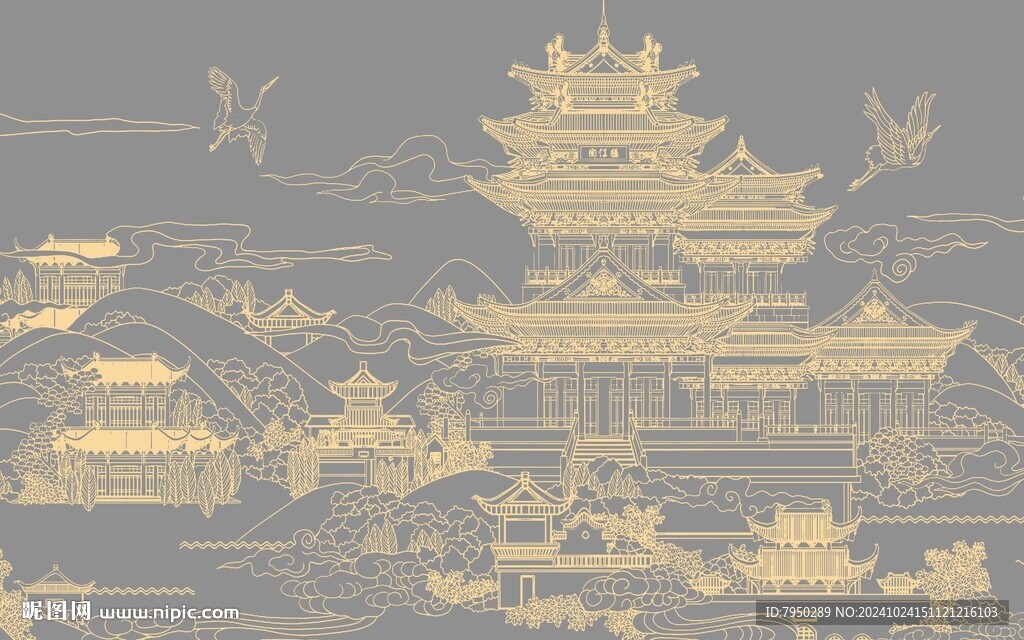 新中式背景墻 