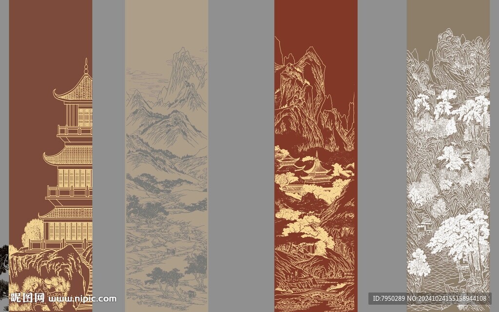 新中式背景墻 4