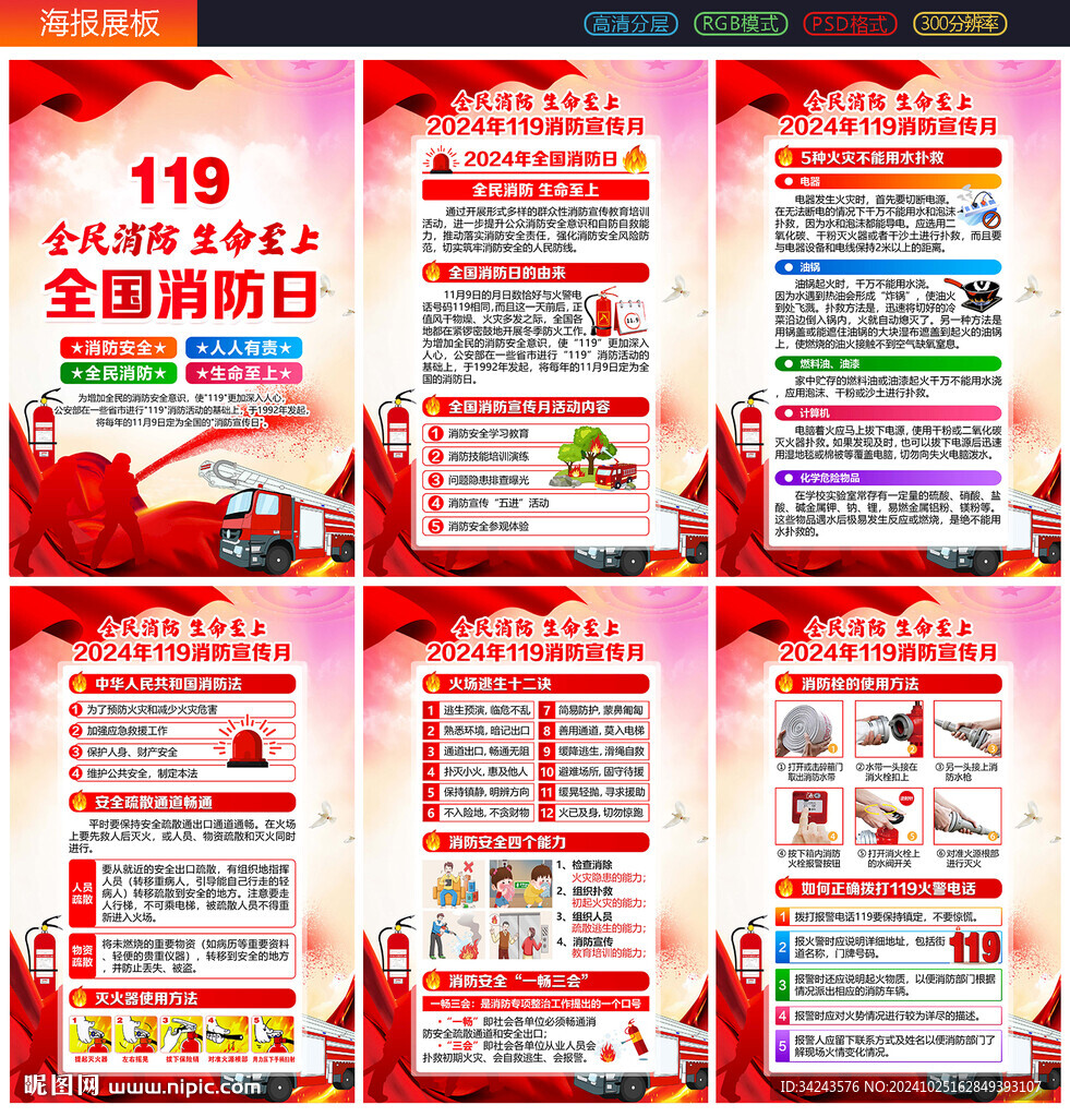 119全國消防日展板