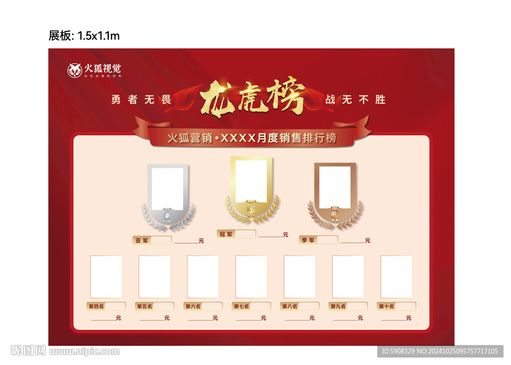銷售龍虎榜展板