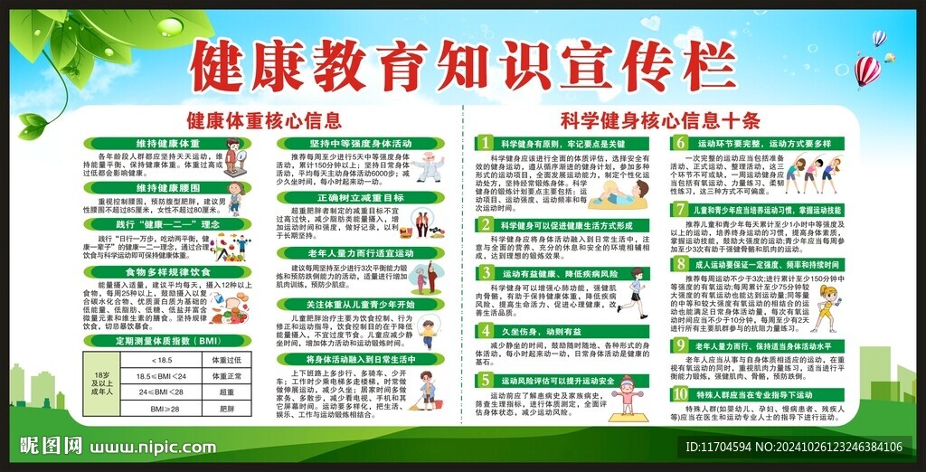 健康教育知識(shí)宣傳欄