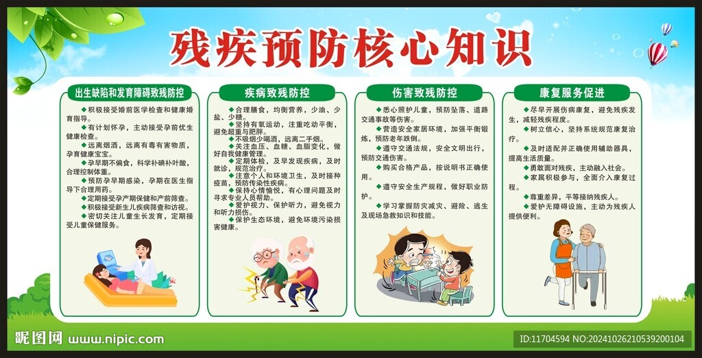全國殘疾預(yù)防日宣傳欄