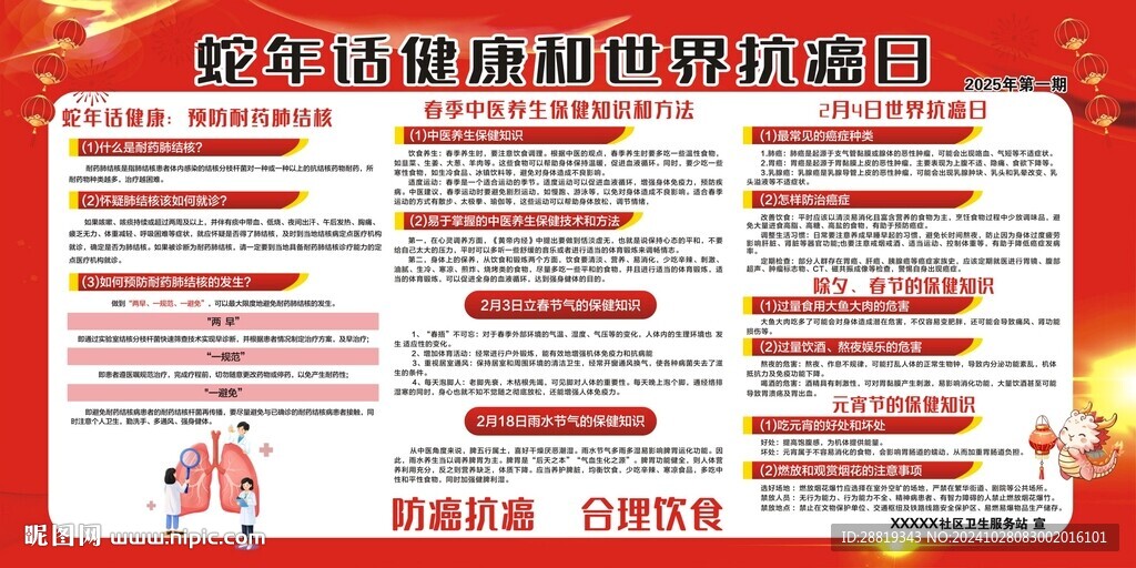 2025春季健康教育宣傳欄