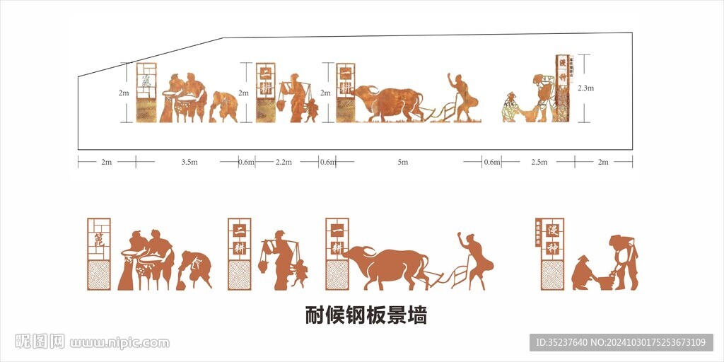 農(nóng)耕文化景墻