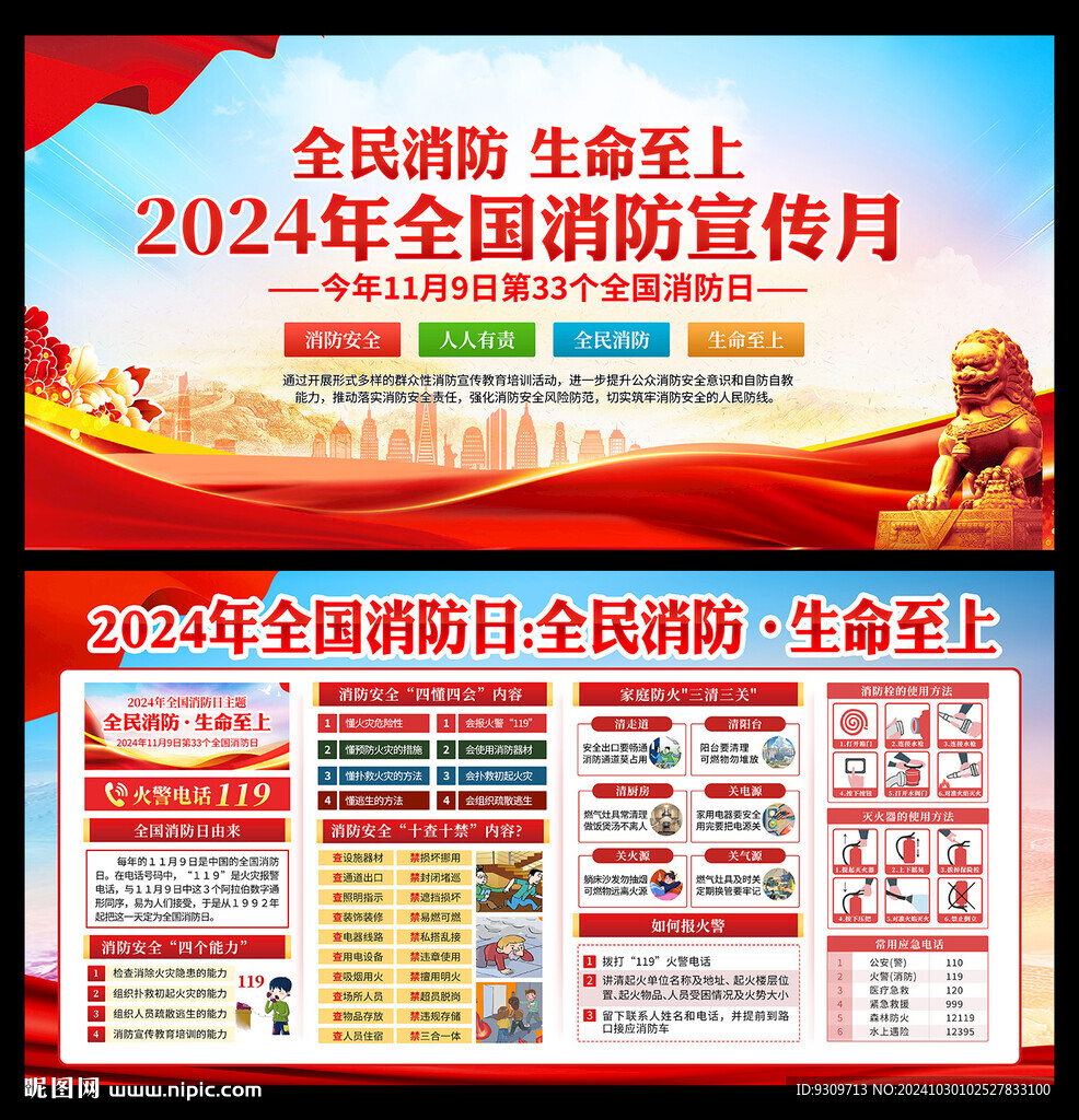 2024全國消防日展板