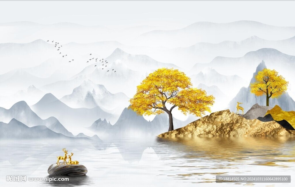 山水背景墻