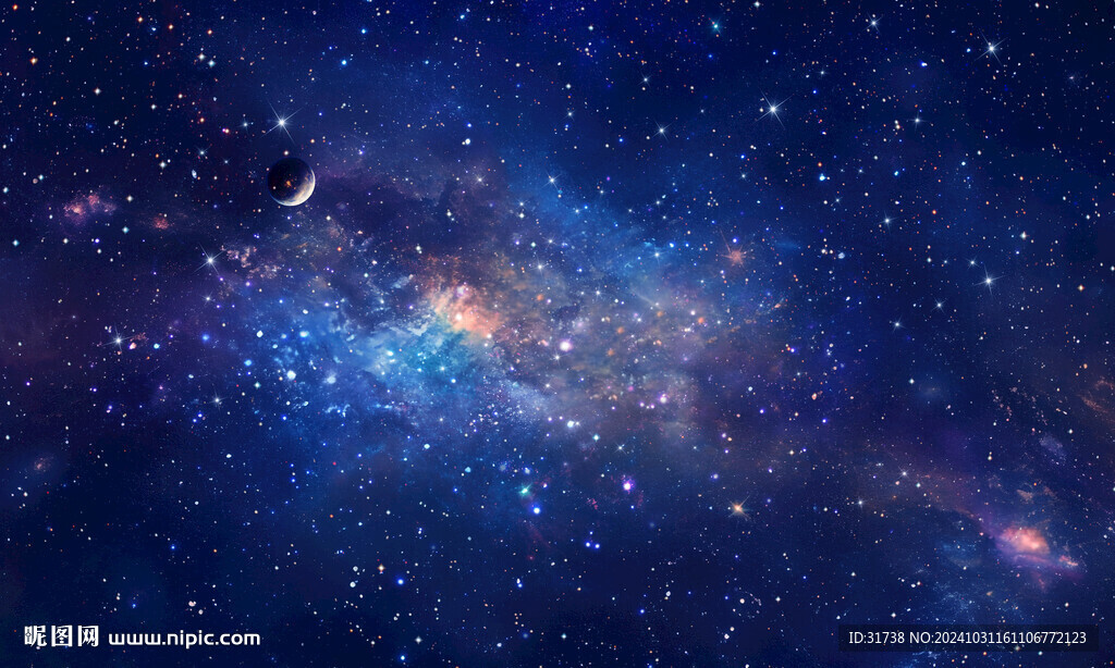 藍色星空吊頂背景圖