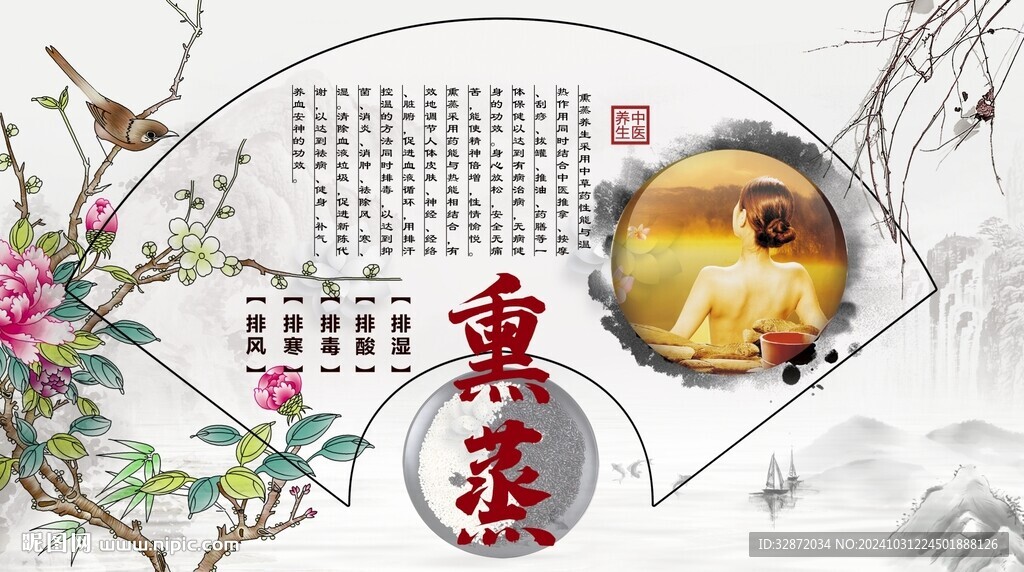 熏蒸養(yǎng)生背景墻