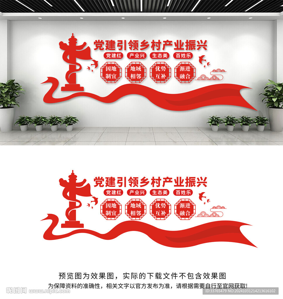 黨建引領(lǐng)鄉(xiāng)村產(chǎn)業(yè)振興文化墻