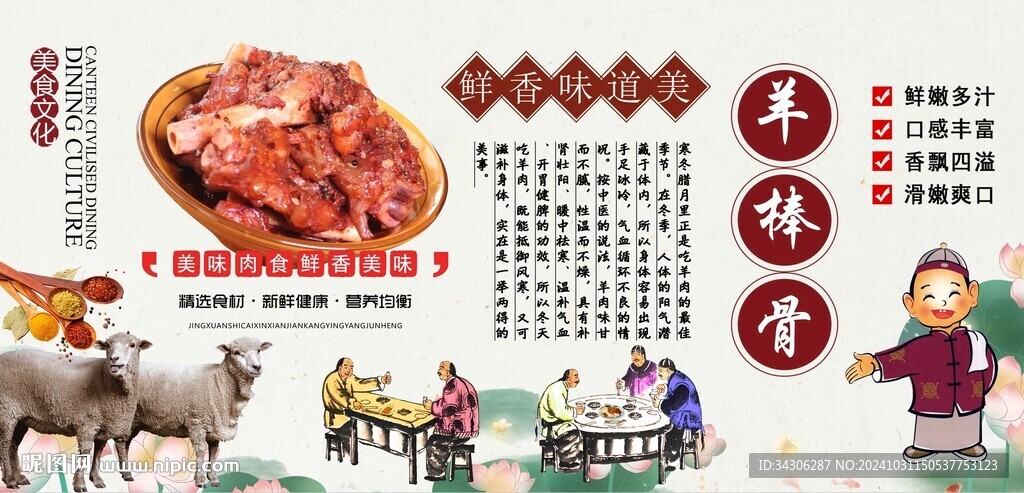 羊棒骨背景墻
