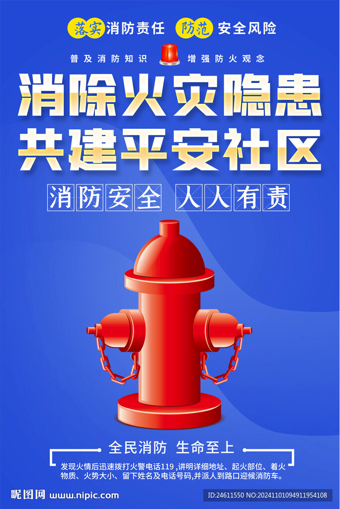 社區(qū)消防安全宣傳海報(bào)