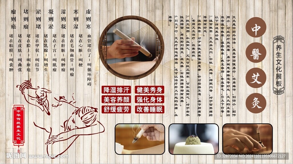 艾灸背景墻