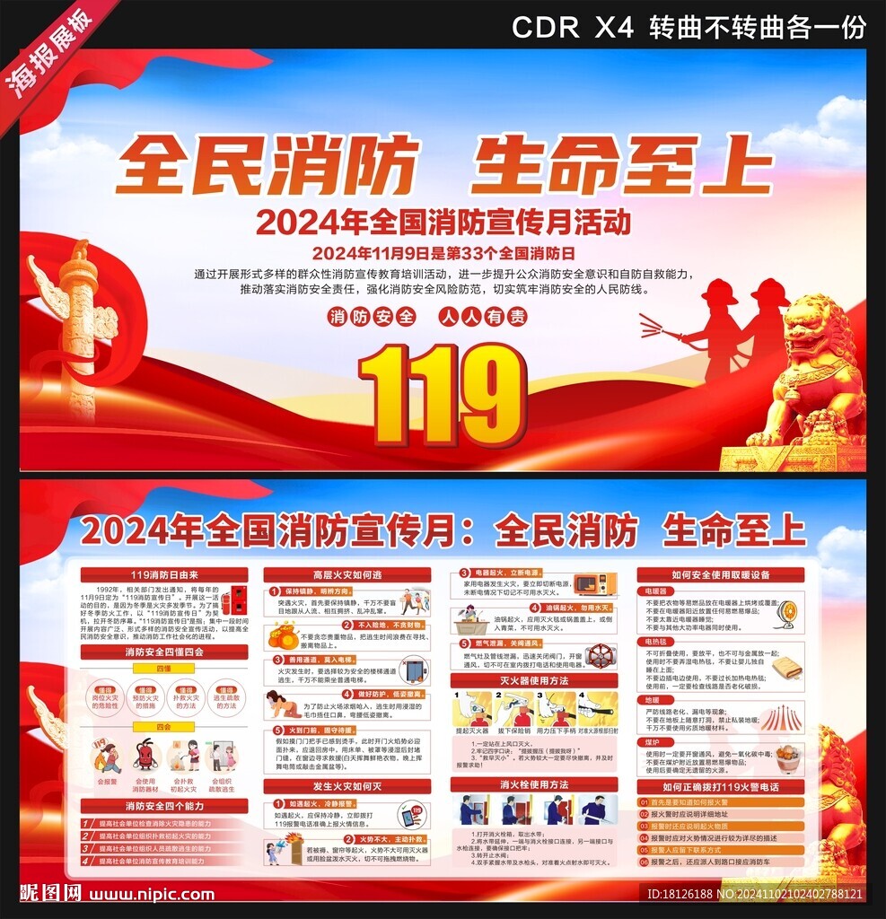 2024全國消防月展板