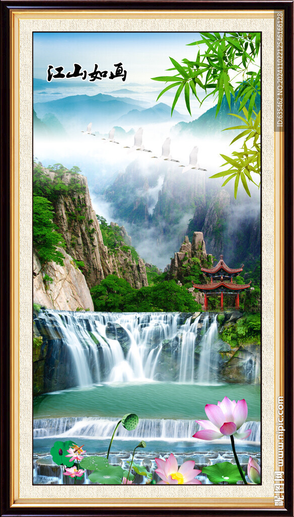 玄關(guān)山水風(fēng)景畫