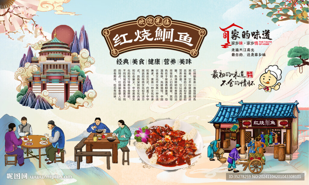 紅燒鮰魚背景