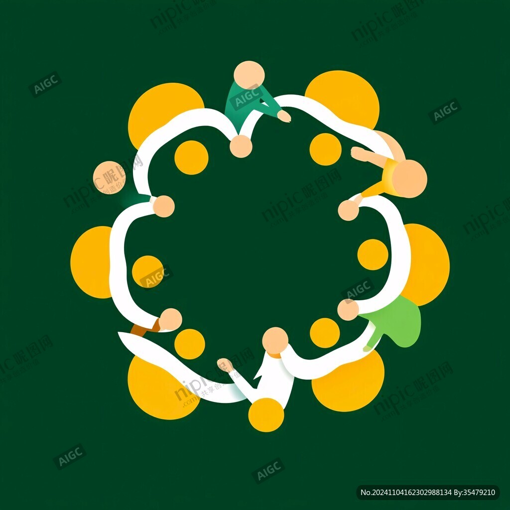 團隊合作抱團logo