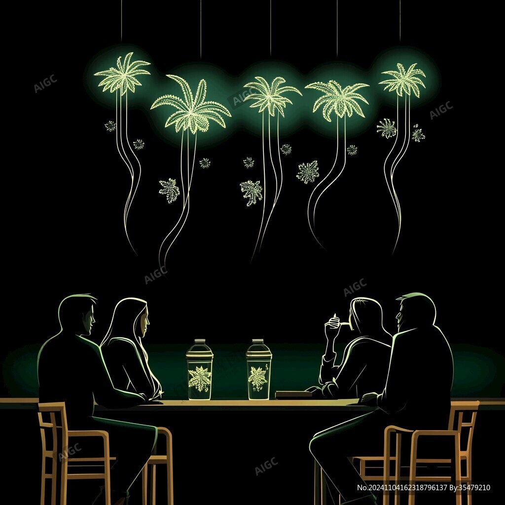 情侶插畫飲品插畫
