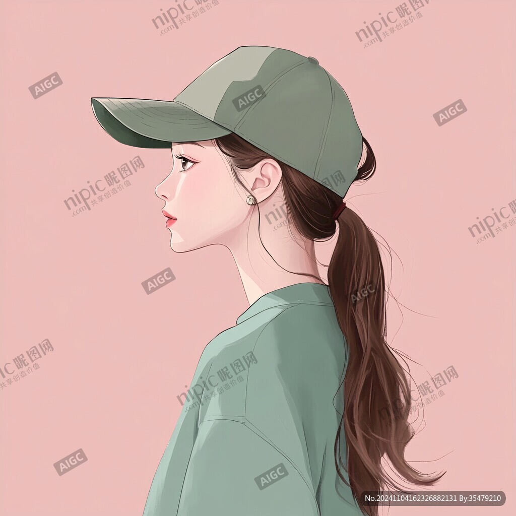 鴨舌帽員工插畫