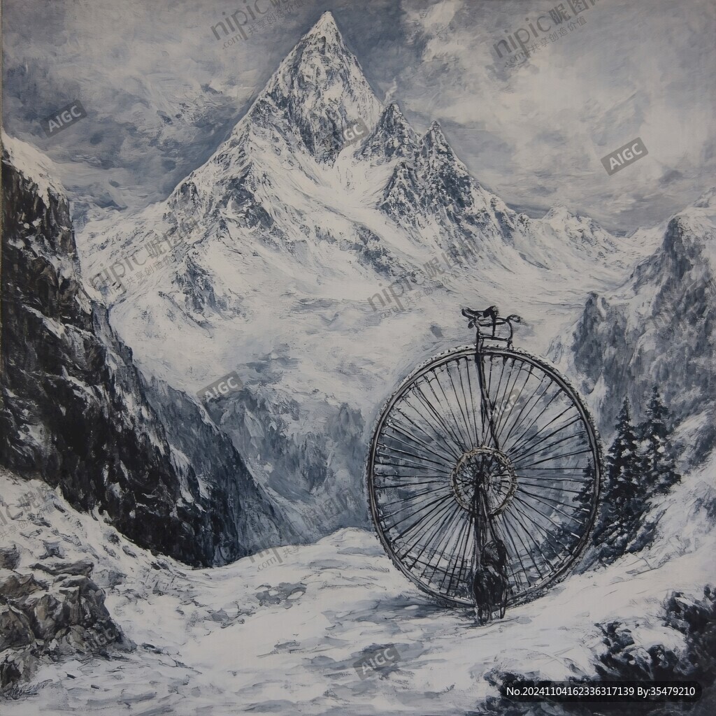 雪峰油畫