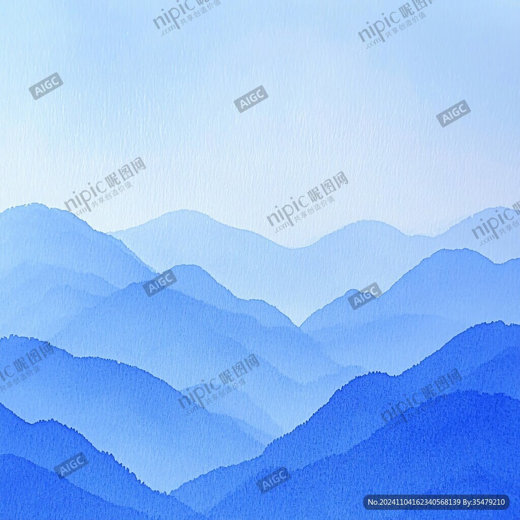 藍(lán)調(diào)遠(yuǎn)山背景