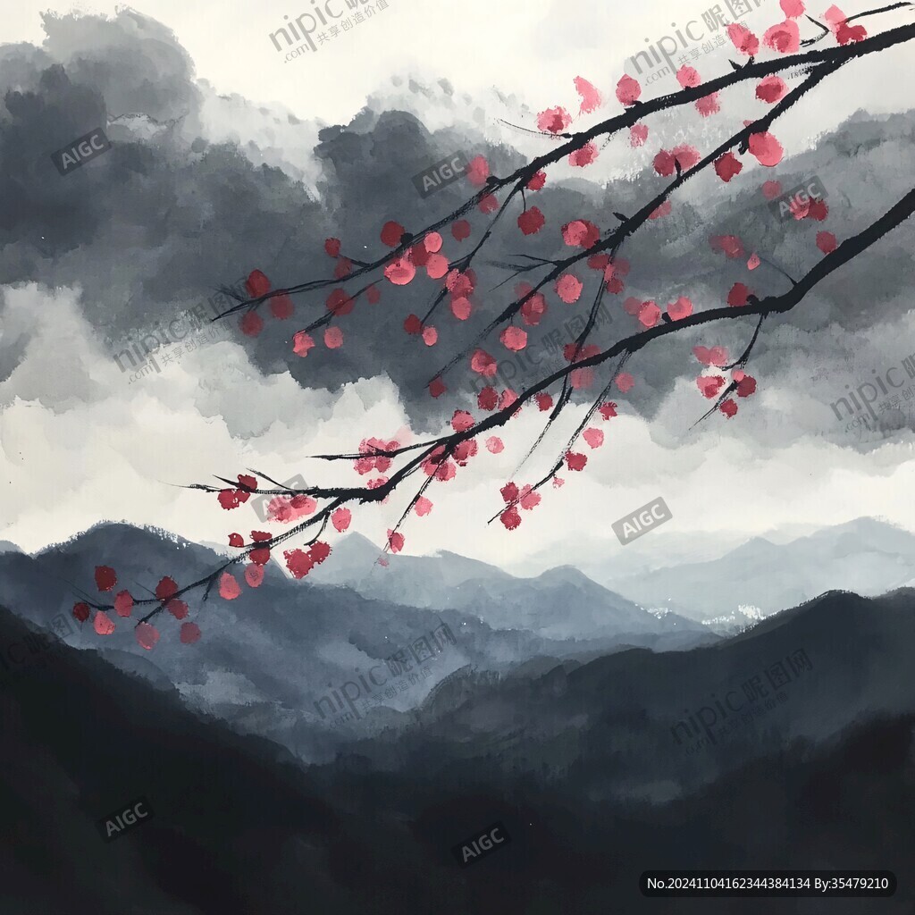 秦嶺插畫