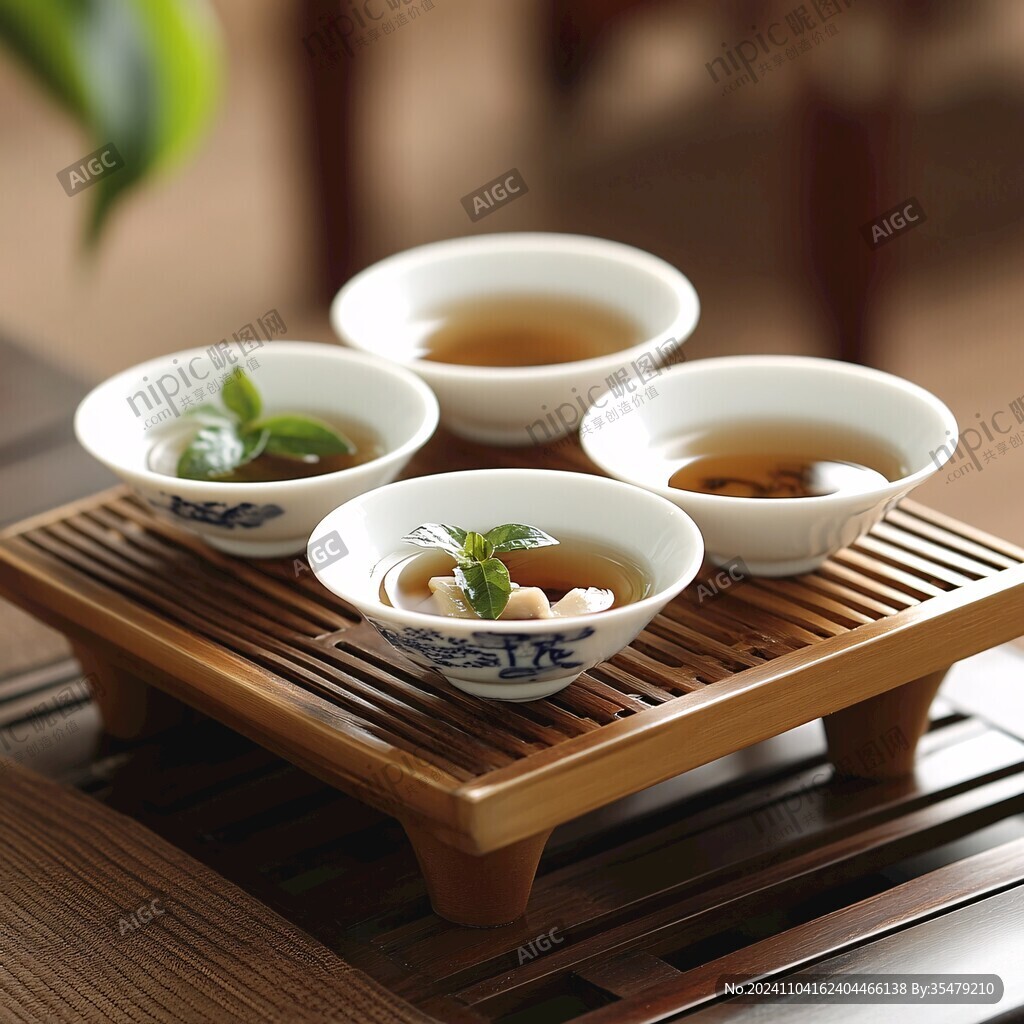 茶碗托主圖
