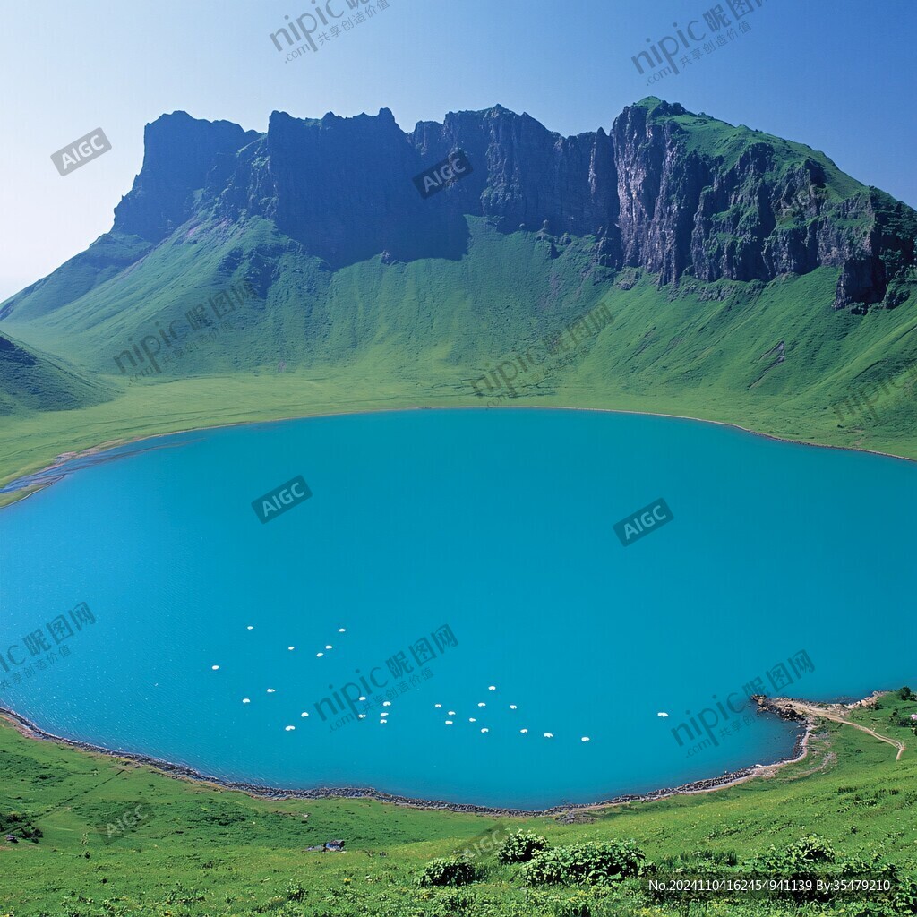 天池地池火山湖泊