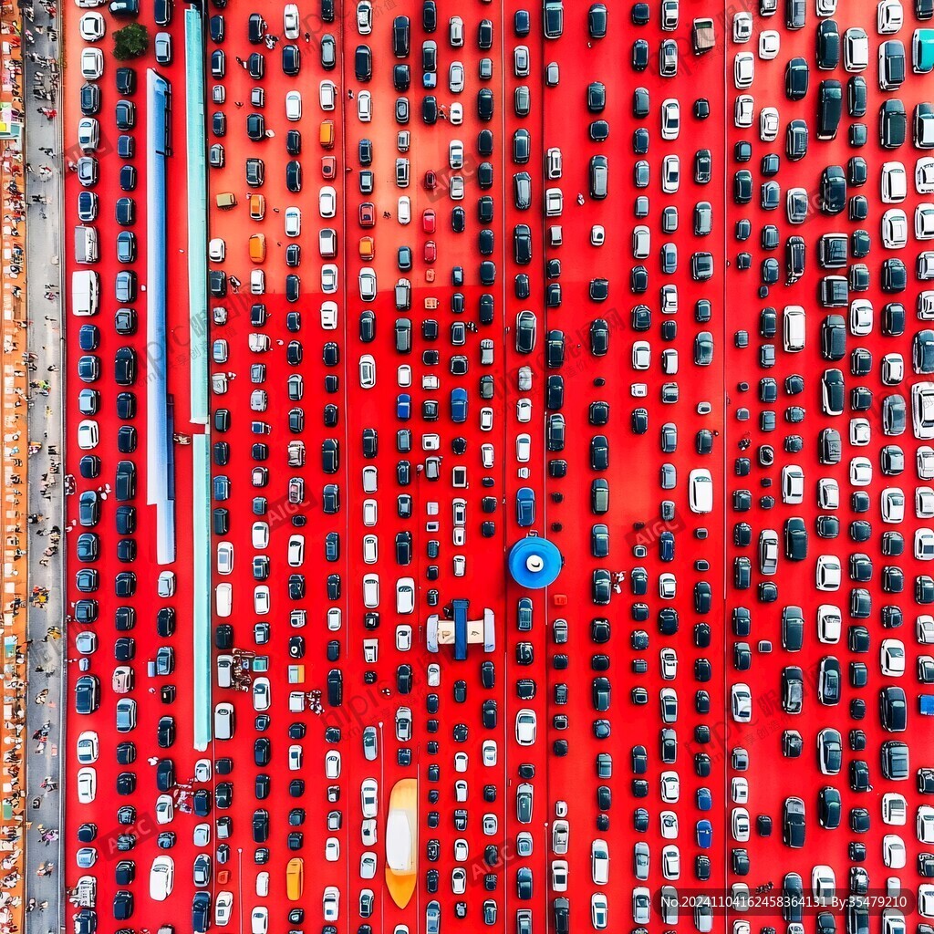 航拍汽車城
