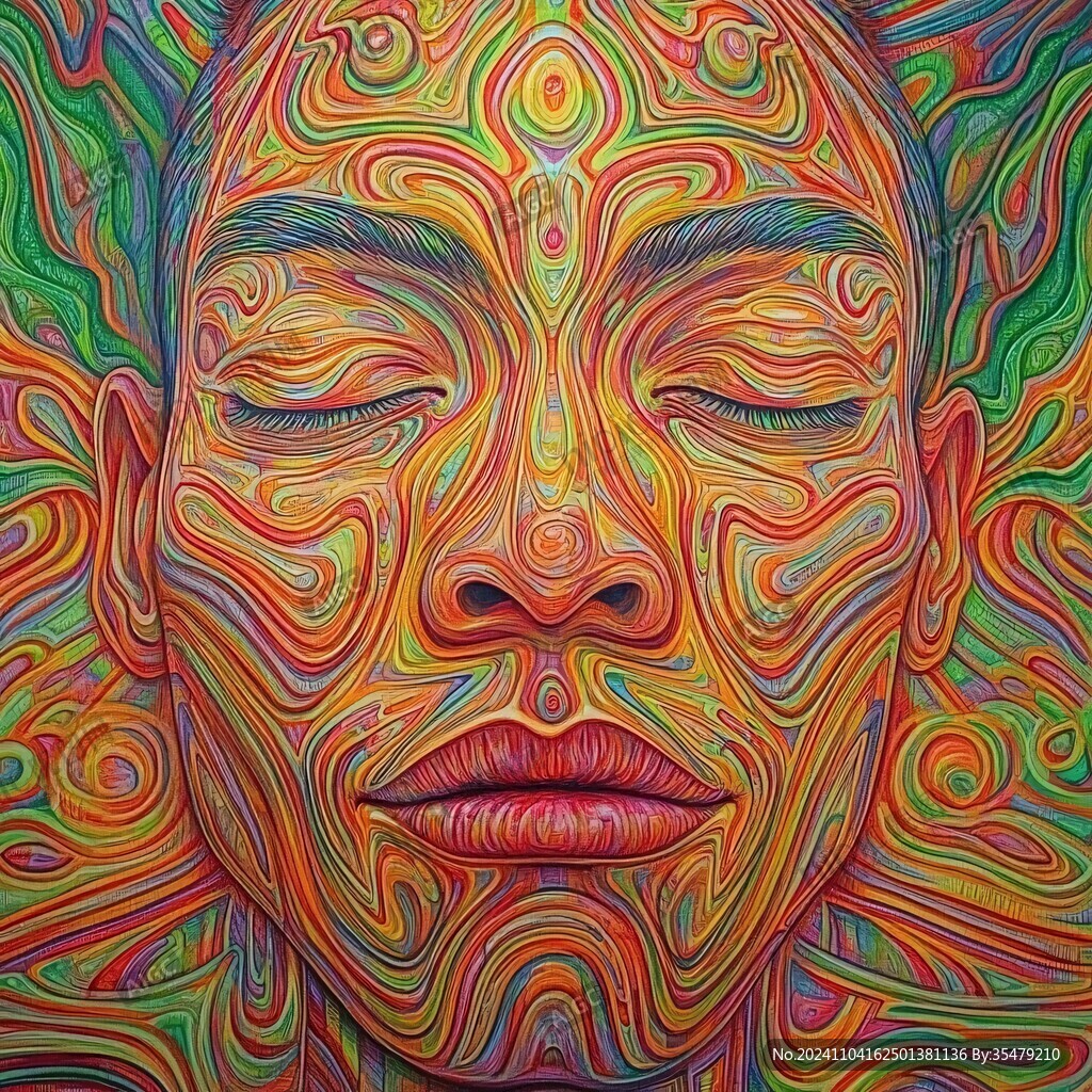 彩色圖人像